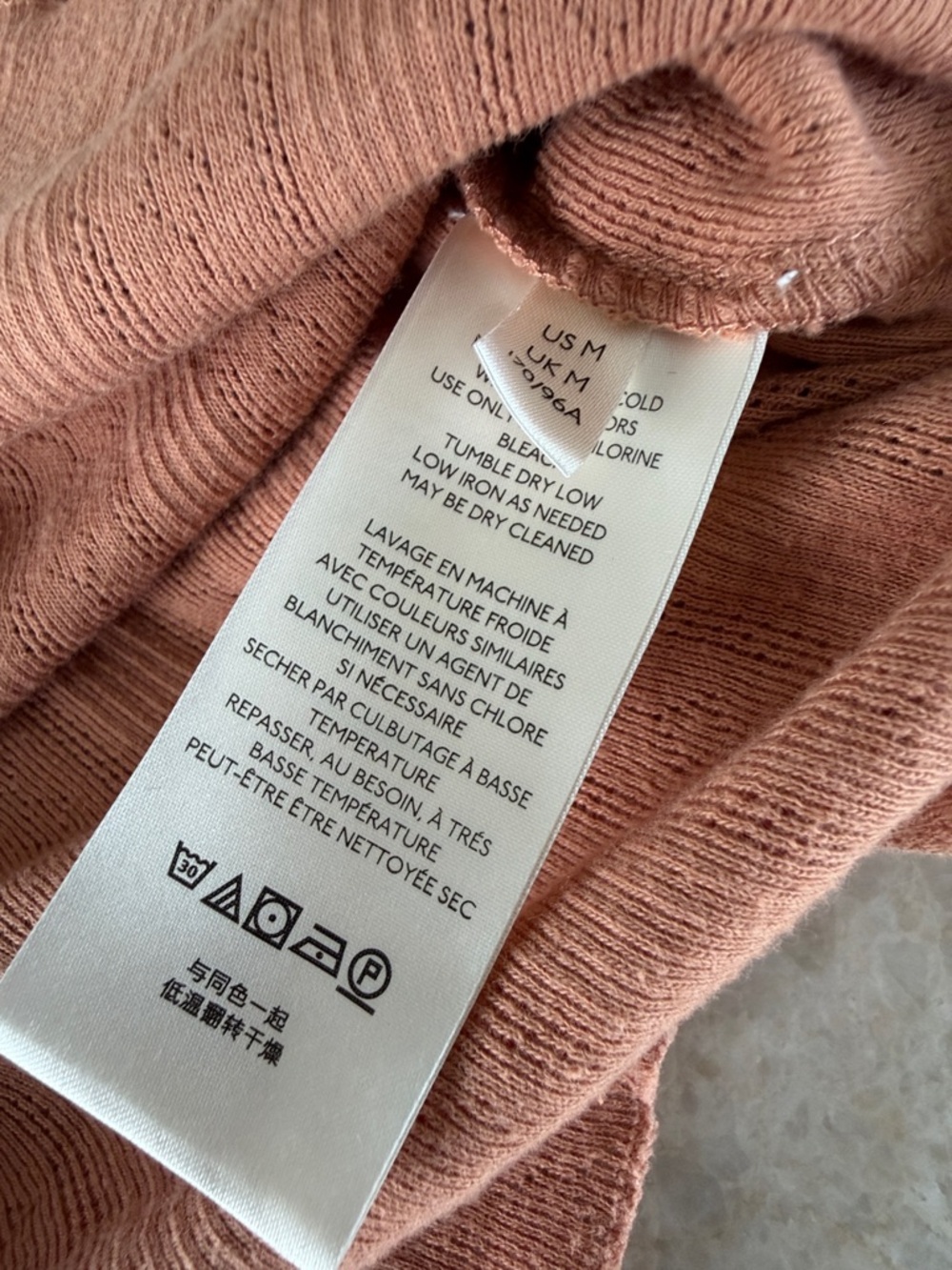 Free People Orange On the Road Cardi Long Sleeve Tee Shirt Size Medium - Picture 5 of 6